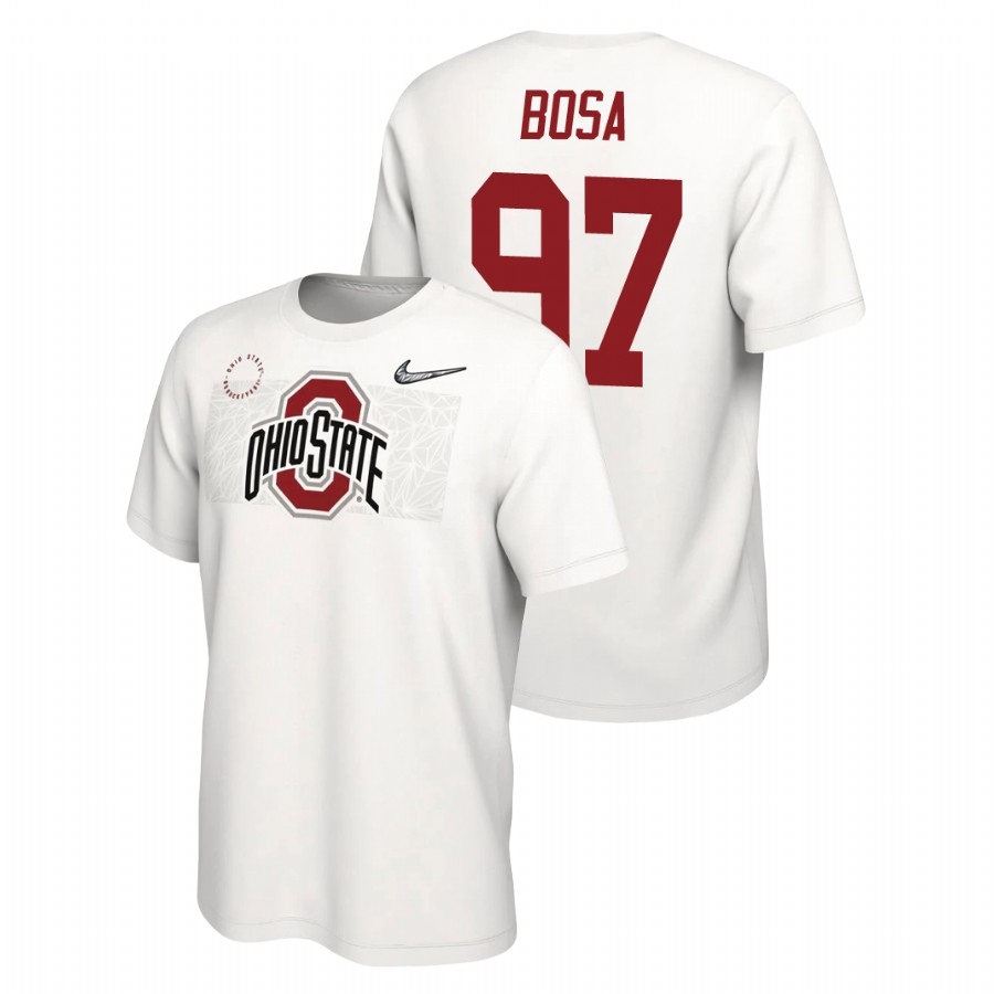 Ohio State Buckeyes Men's NCAA Joey Bosa #97 White Nike Playoff College Football T-Shirt XWZ1549ZR